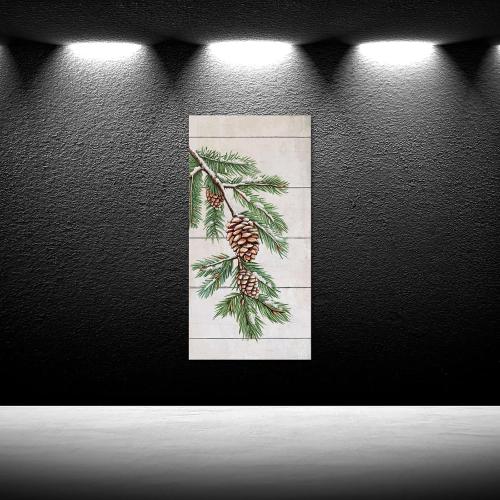 Size 20x40 iKNOW FOTO Pine Cones and Seeds on Canvas Prints Vertical 20x40in Botanical Wall Art Winter Pine Cones Framed Wall Art for Holiday Decor Ready to Hang Home Decoration
