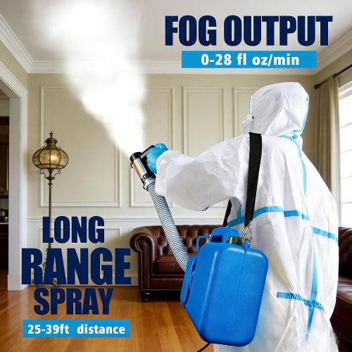 Electric ULV Fogger Sprayer, 8L/2.1Gal 1200W Portable Cold Mist Atomizer with Adjustable Flow Rate, 25-39Ft Spray Range for Home Garden Farm Indoor Outdoor