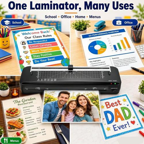 Laminator, A3 Laminator Machine with Built-in Trimmer