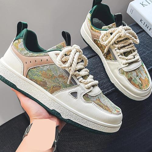 Size/8 Men Lightweight Non Slip Shoes Fashion Casual Versatile Board Shoes Color Blocking Design for Autumn and Winter Walking Sneaker