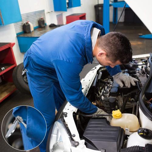 Maitys 2 Pcs Telescoping Inspection Mirrors Extend up to 28 Inch Eyelash Inspection 360 Rotation Adjustable Extension Detachable Telescoping Pocket Mirror for Technician Mechanic Vehicle Small Part