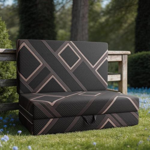 Trifold Mattress Queen Size - 6 Inch Foldable Memory Foam Mattress, Washable Cover and Non-Slip Design, Portable Folding Floor Guest Bed Camping RV Travel Pad, Easy to Store, 78 x 58 x 6