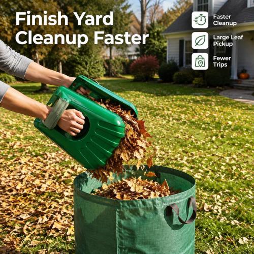 Gardzen Plastic Large Leaf Scoop Hand Rakes