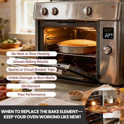316075104 316075104 Oven Bake Element, Compatible with Frigidaire, Kenmore, Crosley, Admiral, Models 3203534, 09990062, 316075100, 2600W/240V, High-Temperature Resistant Nickel-Chromium Alloy