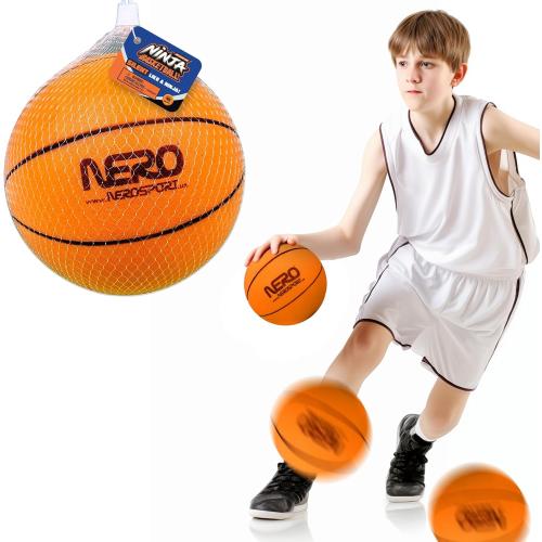 NERO SPORT Ninja Silent Basketball- Soft Foam Indoor Hoop Play | Soundless Ball for Quiet Dribbling and Indoor Training