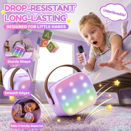 YLL Karaoke Machine for Kids,Birthday Gifts for Girls 3 4 5 6 7 8 Years Old