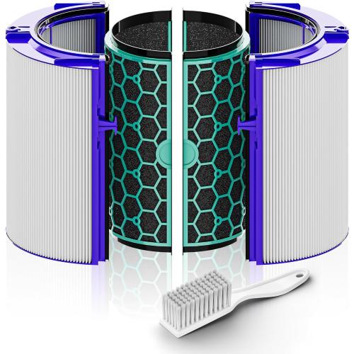 TP04 Replacement Filter Compatible with Dyson Air Purifier HP04 DP04 TP05 DP05, Sealed Two Stage 360° Pure Cool Fan HEPA Filter & Activated Carbon Filter By Improvedhand