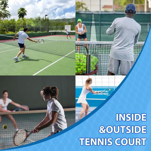 Tennis Net Outdoor Heavy Duty Professional Tennis Court Net Replacement Portable Tennis Net Nylon for Standard Tennis Courts [Includes 2 Fiberglass Dowels]