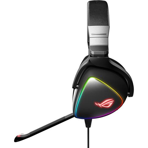 ASUS Gaming Headset ROG DELTA | Headset with Mic and Hi-Res ESS Quad-DAC | Compatible Gaming Headphones for PC, Mac, PS4, Xbox One | Aura Sync RGB Lighting
