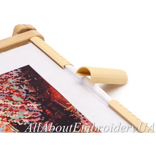 Needlepoint Embroidery Tapestry Scroll Frame Made of Organic Beech, Wooden Cross Stitch Frame, Needlepoint Holder, Stitching Frame (15.7 х 22)