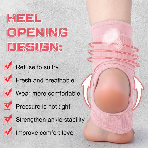 Honoson 2 Pcs Ankle Brace Kids Ankle Support for Sport Sprained Neoprene Breathable Compression Sleeve with Adjustable Wrap for Youth Child Boy Girl Plantar Fasciitis Achilles Tendonitis(Pink,S)