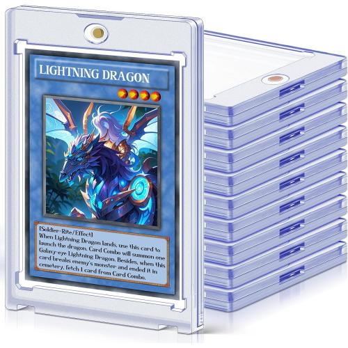 10 ct Magnetic Card Holders for Trading Cards, 35 pt Hard Cards Sleeves Case fit for MTG Cards, Standard Cards, Sports Cards, Baseball Cards