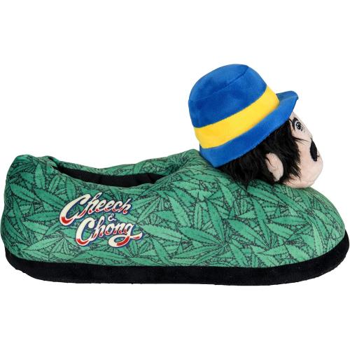 ODD SOX, Cheech & Chong, Fun Indoor Novelty Slippers, Big Fuzzy Cozy