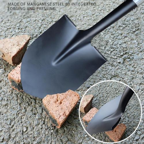FORCOLID Shovel for Digging, Heavy Duty 57 inch Straight Handled Round Shovel with Non-Slip Tail Cover, Lawn and Yard Tools, Fiberglass Handle(Orange)