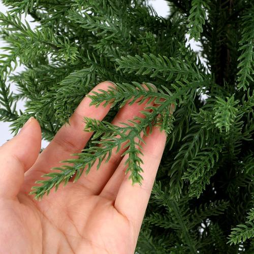 Norfolk Pine Christmas Tree Real Touch Faux Holiday Tree with Pot, Realistic Indoor Outdoor Decoration for Entryway, Living Room, Office, Apartment (5FT- 2Pack)