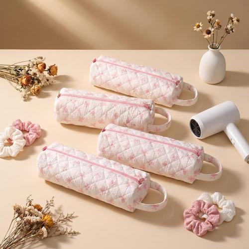 Bow Hair Tools Bag, Styling Tool Organizer for Travel Pink