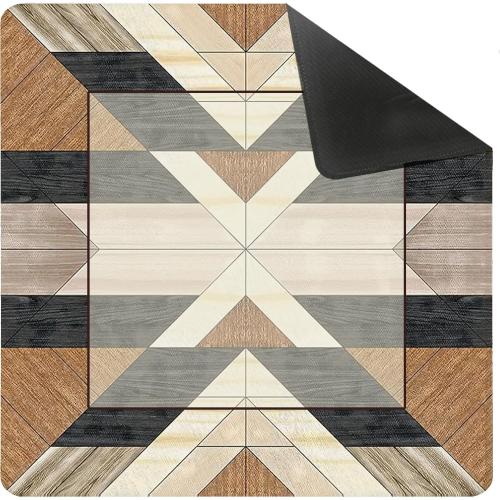 Boho Western Aztec Mahjong Mat for Table 31.5 X 31.5 in, Mahjong Gifts for Women, Country Southwest Western Cowboy Anti-Slip Cover Tablecloth for Poker Board Card Tile Game