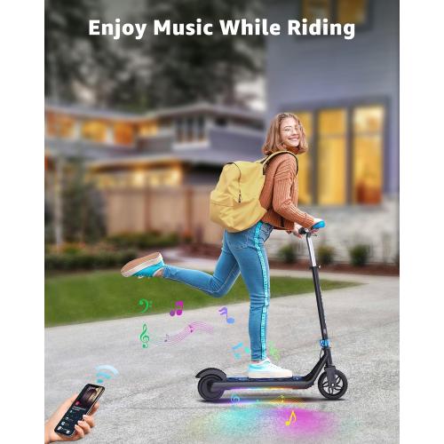 Gyroor H30 Max Electric Scooter for Kids, LED Dispaly, 150W Powerful Motor, Dual Brake System, Adjustable Height and Speed, Best Presents for Kids