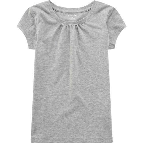 size 10/12- Bienzoe Girls Short Sleeve T-Shirt: Kids Aged ,Cute Crewneck Tee 3pcs Pack - Breathable Tops for Beach Trip Outdoor Play