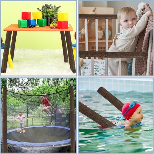 Amylove 6 Pcs 3.3 Feet Foam Pipe Insulation Foam Tube Insulating Water Pipe Pool Swim Noodles Pre Slit Heat Preservation Pipes Covers for Tubing Outdoor Winter Freeze Protection(Brown,1.5 Inch)