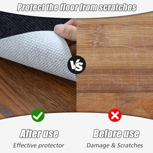 Sycoodeal Office Chair Mat for Hardwood Floor,Office Computer Gaming Chair Mat for Tile Floor,Large Floor Protector Rug,Anti-Slip,Easy to Clean,Pure Black(48x55)