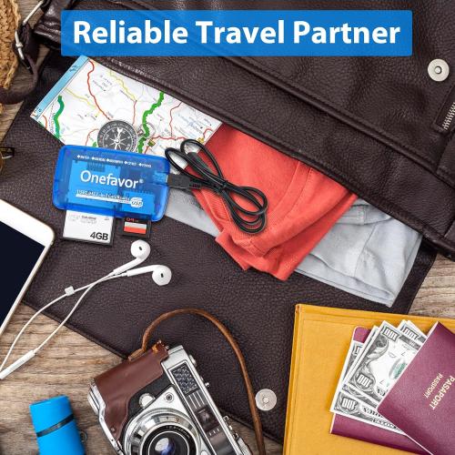 SmartMedia Cards Reader Writer, All-in-1 USB Universal Multi Card Adapter Slim Hub Read Smart Media SD, XD, CF, MMC, MS Pro Duo, Camera Flash Memory Cards Reader for Windows, Mac, Linux