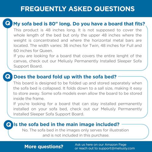 Meliusly Flex Sleeper Sofa Support Board (60x48 - Queen Size) Extra Comfort Sofa Bed Support, Pull Out Couch Mattress Board, Sleeper Bar Shield, SleeperSaver