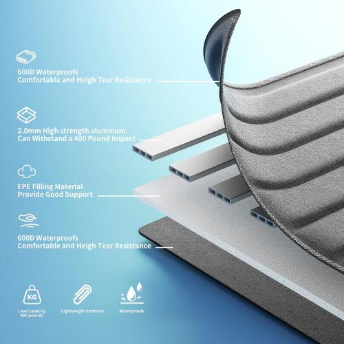 Folding Camping Cot for Universal SUV Truck MVP,Car Bed with Adjustable Leg and Length 600D Oxford Non Inflatable Air Mattress,Sleeping Platform for Traveling Black(Short Legs)