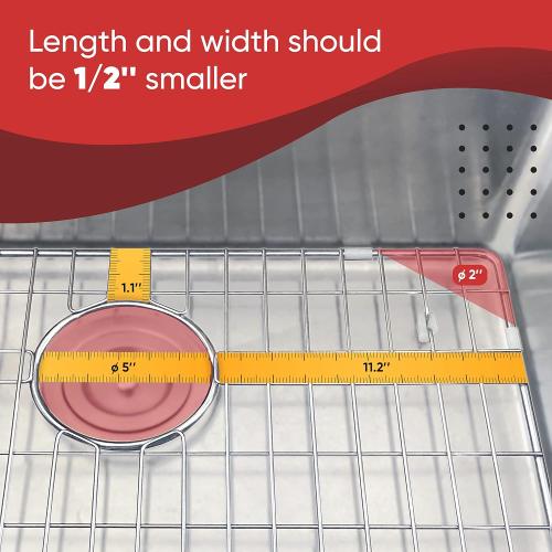 Sink Protectors for Kitchen Sink, Stainless Steel Sink Protector 27-1/2 x 13-1/2 x 1-1/4, Sink Bottom Grid