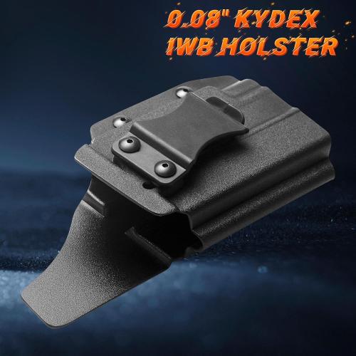 Kydex Holster for Glock 17/19/22/23/31/32/44/45 with Olight Baldr S/Baldr Mini, Optic Cut Fit Red Dot Sight, Black