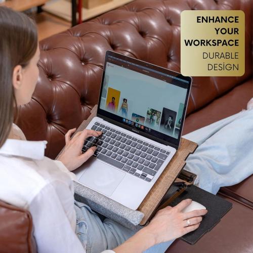 Lap Desk for Laptop - Laptop Tray with Cushion, Portable Lap Desk for Lap, Adjustable Lapdesk, Couch Lap top Table for Work, Ergonomic Lap top Stand for Bed