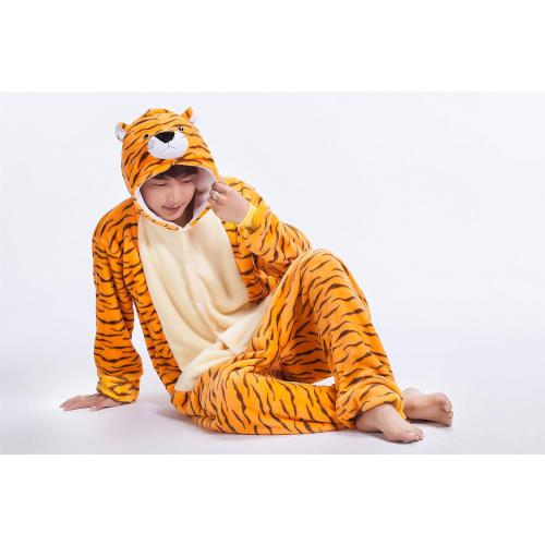 JJEUWE Adult Tiger Suit Pajamas Kigurumi Hoodie Jumpsuit Playsuit Large