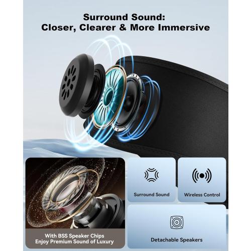 MUSICOZY Sleep Headphones Bluetooth 5.4 Headband, Sports Wireless Earphones Sweat Resistant Earbuds Sleeping Headphone with Ultra-Thin HD Stereo Speaker for Workout Running Cool Gadgets Unique Gifts