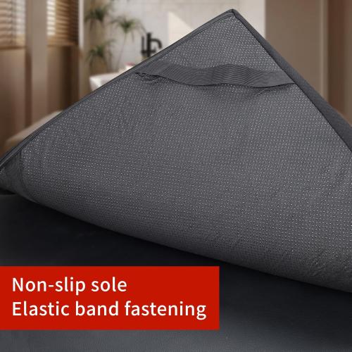 Lash Bed Foam Topper for Massage Bed, 73x24x2 inch Black Memory Foam Removable Cover Massage Mattress, Non-Slip Elastic Bands