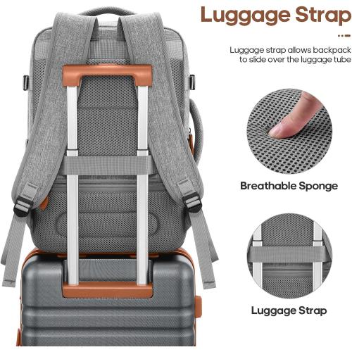 UKEIN Luggage Sets 3 Piece, Carry On Luggage 20In With Spinner Wheels,PC Hardside Suitcase Set with TSA Lock,Durable Carry On Suitcase With Travel Backpack for Men (Grey, 3 piece set (20inch))