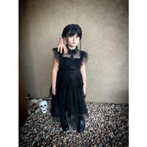 Toddler Baby Girls Black Dress Kids Black Party Costume 1-2 Years