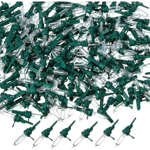 Honoson 60 Pieces LED Replacement Christmas Bulb 3v Waterproof LED Lights Bulbs Bulk for Christmas Tree Decorations Xmas Indoor Outdoor Home Light Decor(Green Base with Cold White Bulb)