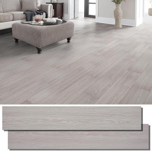 INMOZATA Peel and Stick Floor Tile Vinyl Flooring, Waterproof Vinyl Plank Flooring  54Sq.Ft Wood Grain Peel and Stick Flooring for Bedroom, Living Room, Kitchen, RV(White Wash Wood)