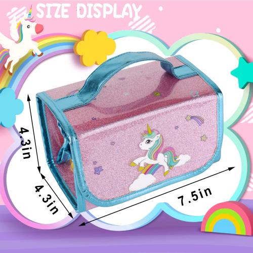 AJLICHIBAN FUN 49 Pcs Fruit Scented Washable Markers Sets with Unicorn Pencil Case, Kids Unicorn Art Supplies & Crafts, Art Coloring Painting Kits, Christmas Unicorn Presents for 4-12 Year Old Girls