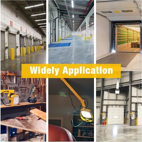 50W LED Loading Dock Light with 40 Folding Arm, 7,000 Lumens, 360° Rotatable Lamp Head, IP65 Rated ETL Listed for Trailers, Docks, Warehouses, Container