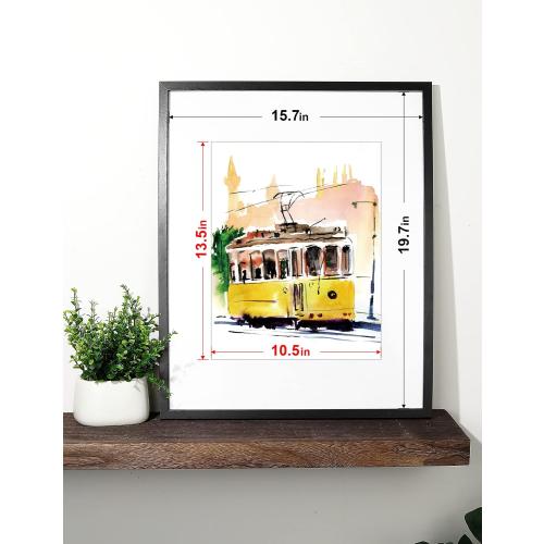 Black Annecy 16x20 Picture Frames (1 Pack, Black), Simple Designed Photo Frame, For Pictures 16x20 for Wall Mounting, Classic Simple Home Office Decor