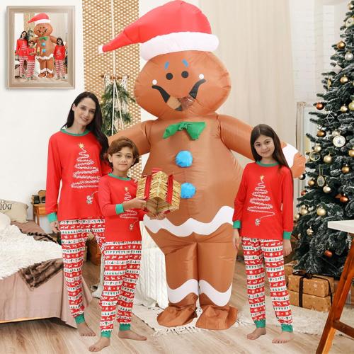Christmas Costume Gingerbread Inflatable,Gingerbread Man Costume Blow up Funny Christmas Inflatable, Onesies Giant Xmas Costumes for Women