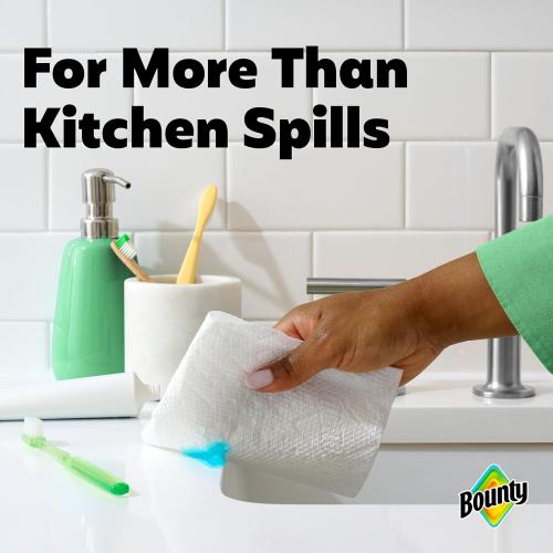 4 Pack Bounty Select-A-Size Paper Towels, White, 2 Triple Rolls = 6 Regular Rolls