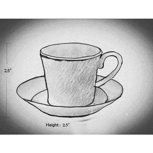 6Pc 2oz Silver Lorren Home Trends Juliette-6 Espresso or Demitasse Cups, Silver., Holds 2 Ounces
