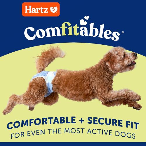 Hartz Comfitables Disposable Dog Diapers, Size Small (not medium) 12 Count, Comfortable & Secure Fit, Easy to Put On, Super Absorbent Male and Female Diaper