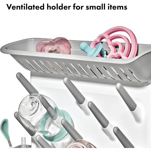 OXO Tot Expandable Baby Bottle Drying Rack, Space-Saving