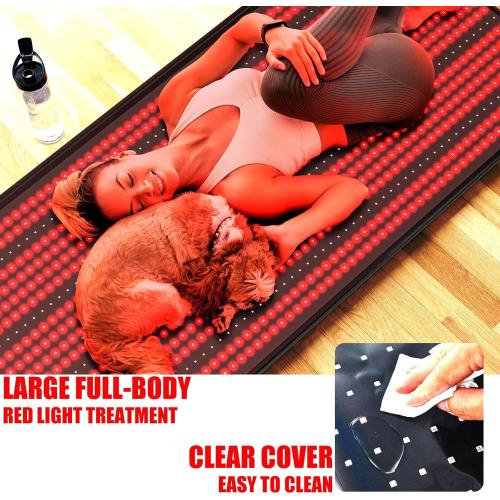 iTHERAU Red Light Therapy Mat for Full Body, 71x31, 1280 LEDs Dual Chip 660nm & 850nm Red Light Infrared Therapy Large Bed for Back Waist Shoulder Knee Relief, Body Relax, Gift for Women Men