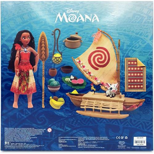 Disney Store Official Moana Doll Play Set for Girls - Includes Pua and HEI HEI, & Other Doll Accessories - Disney Princess Classic Toys - Authentic Outfit & Accessories - Girls Toys Adventure Set