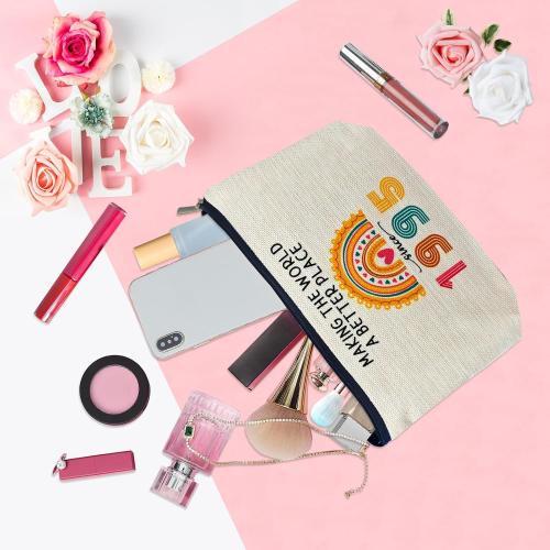 ancpeany Happy 31st Birthday Gifts for Her Women, 1995 Dirty 31 Year Old Birthday Decorations Makeup Bag for Wife, Sister, Best Friend Female, Mothers Day, Christmas Party, Cosmetic Travel Pouch