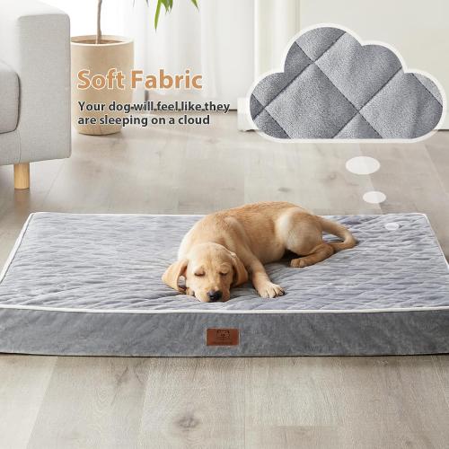 Size XL Color White WNPETHOME Orthopedic Dog Beds for Large Dogs, Extra Large Waterproof Dog Bed with Removable Washable Cover, Egg Crate Foam Pet Bed, XL Dog Crate Bed